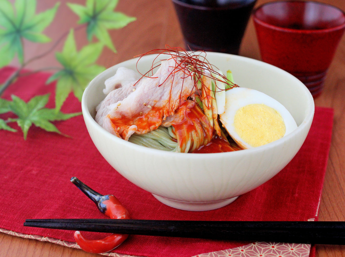 お野菜そうめん　”ほうれん草”