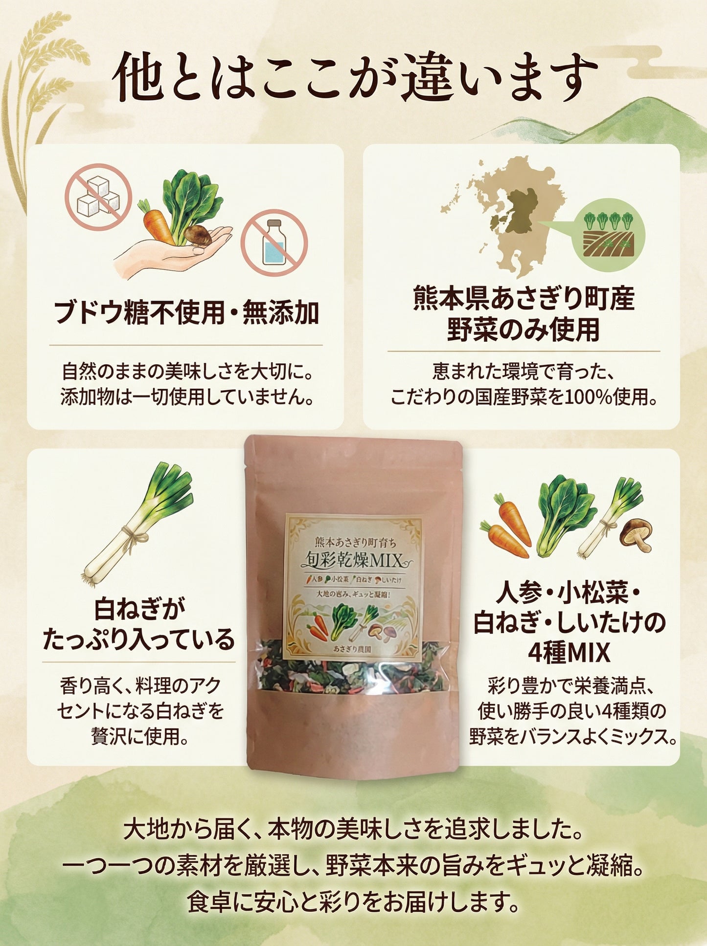 熊本あさぎり町育ち　旬彩乾燥MIX